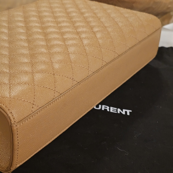 Saint Laurent Tan Quilted Leather Bag - Picture 11 of 16
